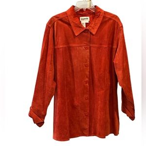 Bagatelle Orange Suede Shirt Jacket (2XL)